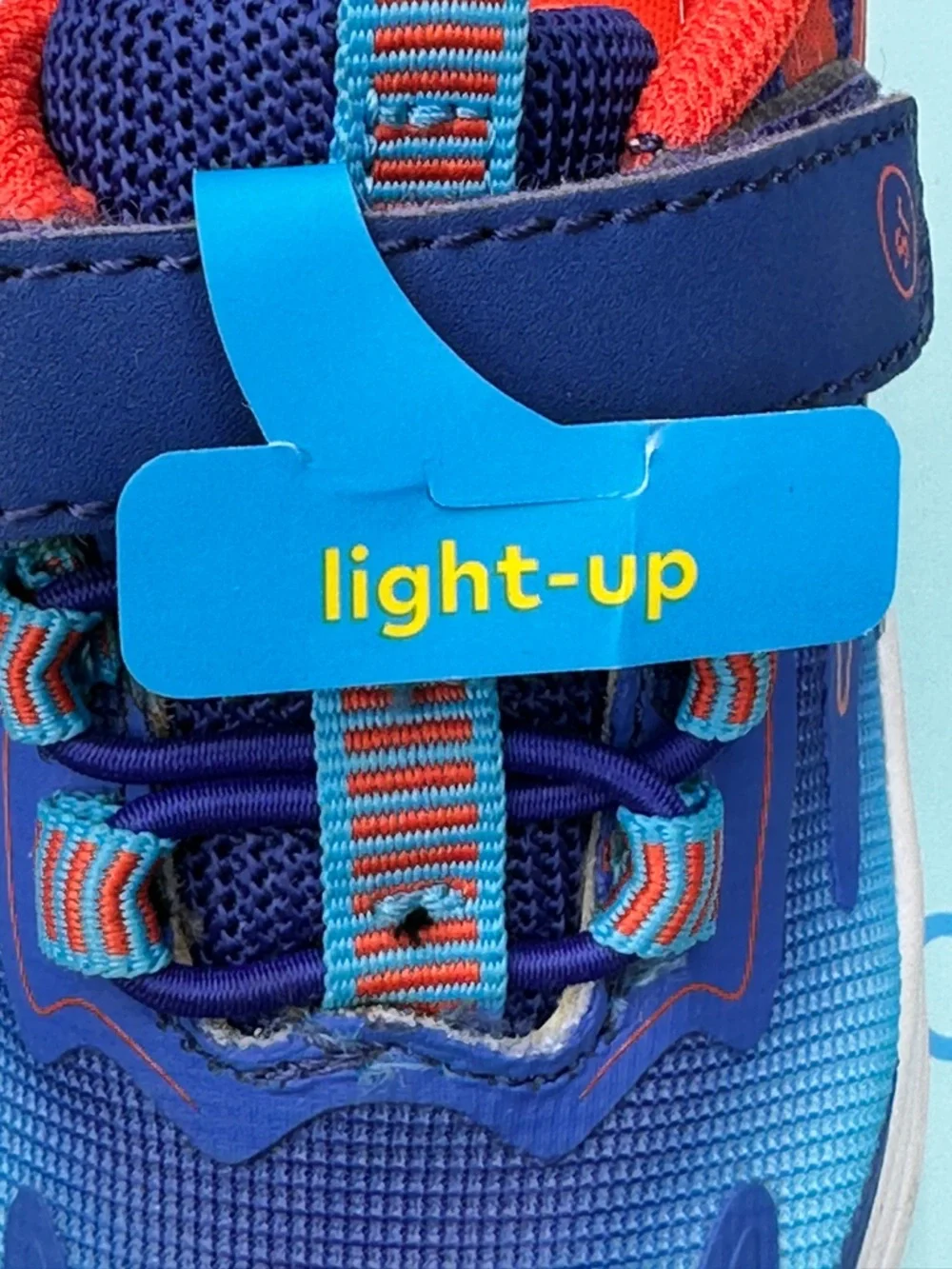 Stride Rite Little Kids Light Up Sneakers (Blue / Orange) - Toddler Youth 5K NEW